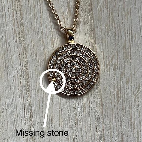 New with a small defect - Gold coin necklace with crystals - Picture 6 of 8